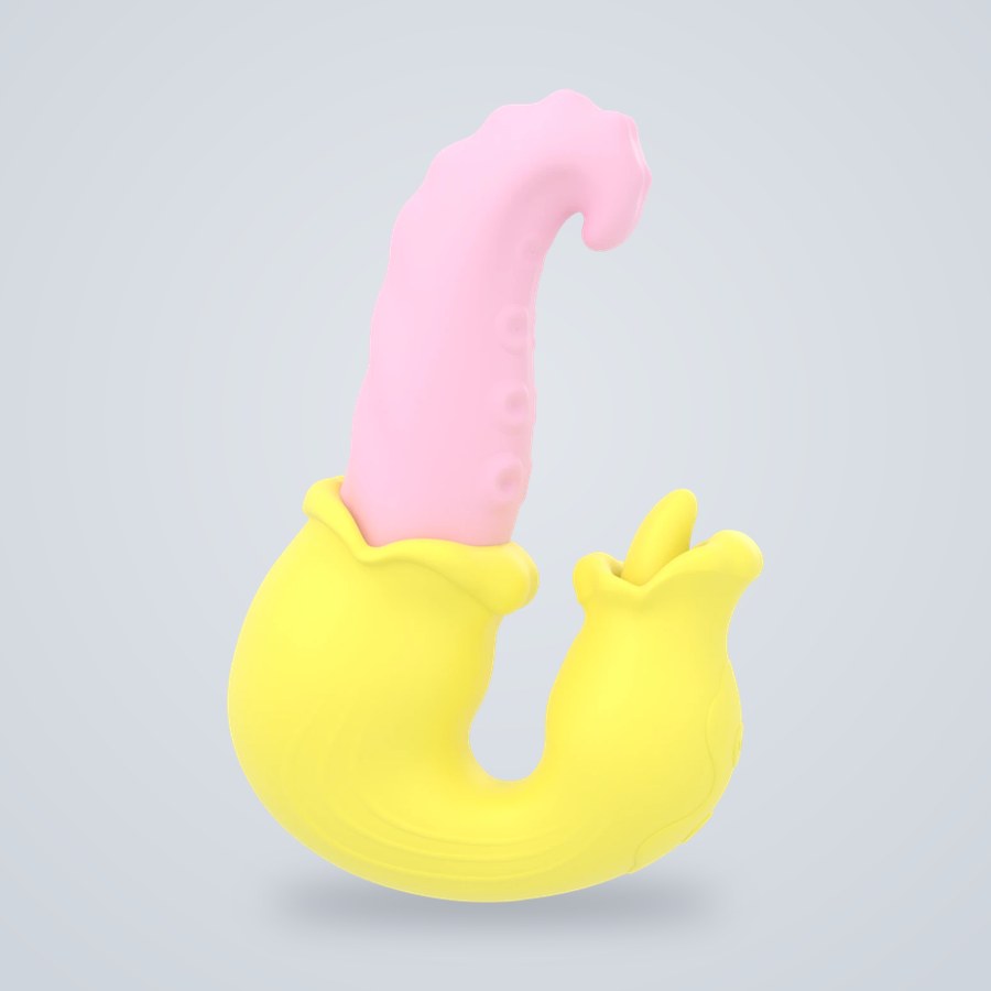 Pink and yellow Medusa toy